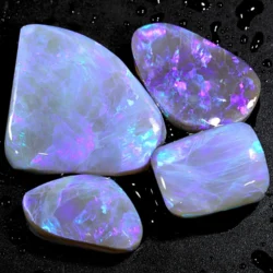 4 Piece Lightning Ridge Dark Opal Rubs Parcel 89 ctw