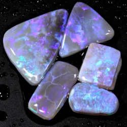 5 Piece Lightning Ridge Dark Opal Rubs Parcel 89 ctw