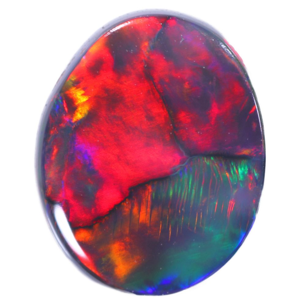 1.1ct Black Opal Bright Red and Multicolor Fire | Opal Galaxy