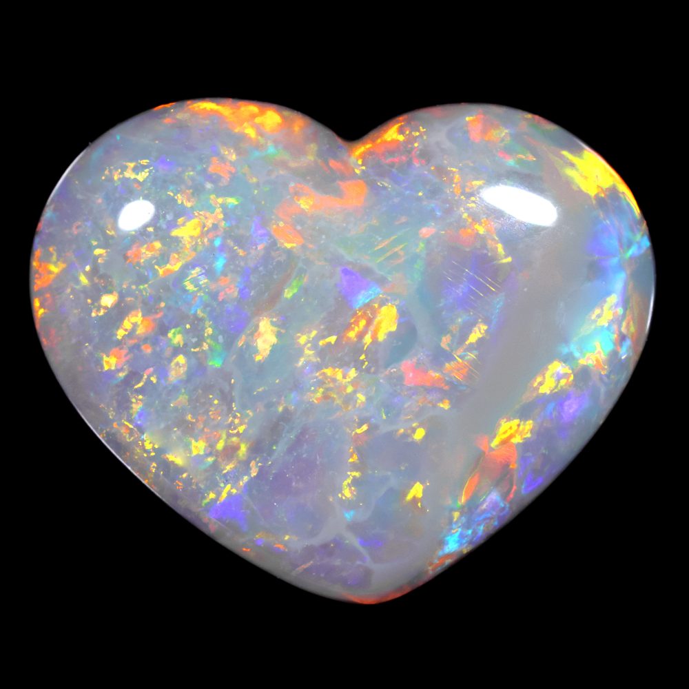 1.29ct semi black opal heart orange yellow green blue fire opal galaxy