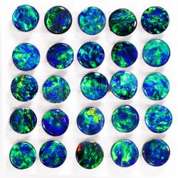 3mm-opal-doublet-lot-25-stones-round-calibrated-blue-green-fire-opal-galaxy