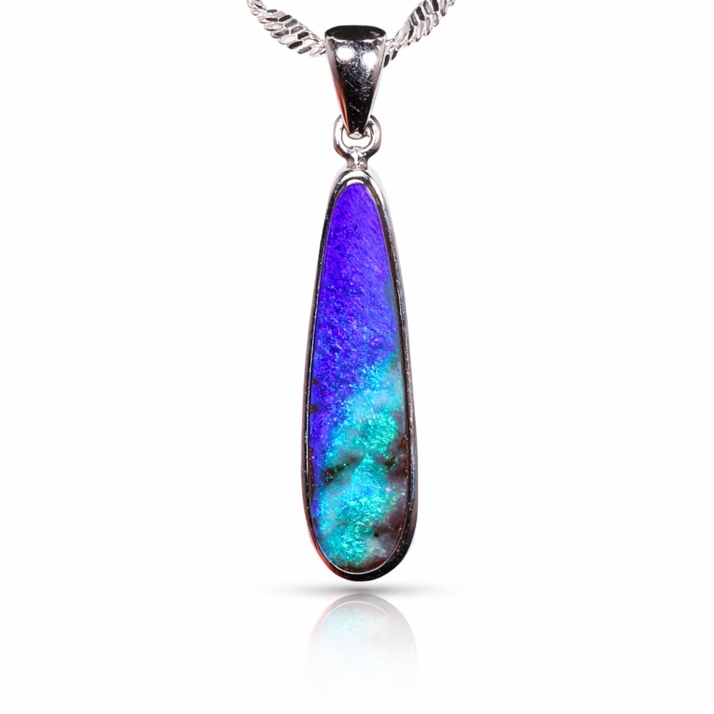 Sterling Silver Boulder Opal Pendant