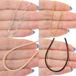 Chain and Adjustable Rope Necklace Options