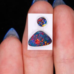 australian-opal-doublet-pair-red-fire-calibrated-round