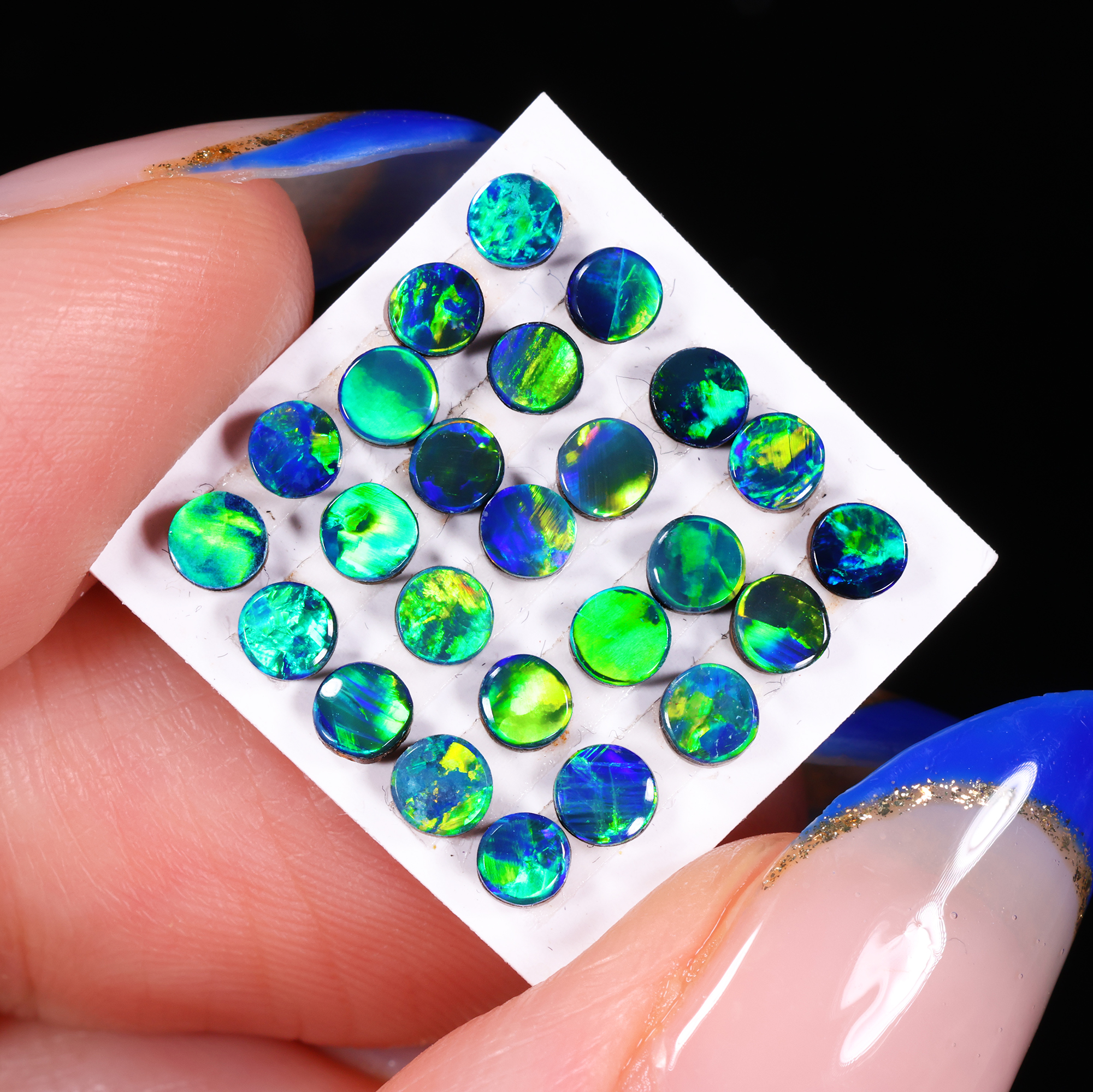 opal-doublet-earring-stones-3mm-round-neon-fire-parcel