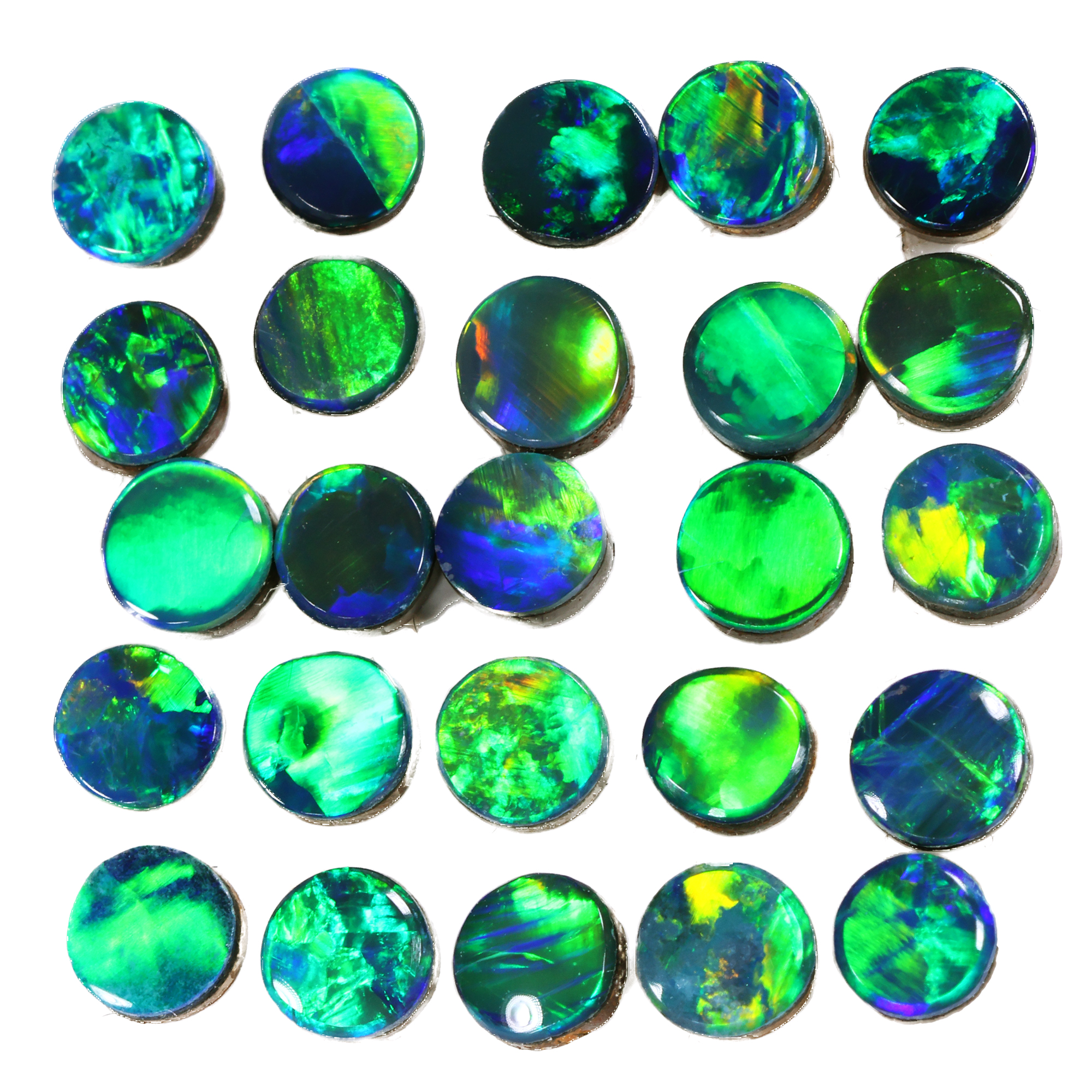 opal-doublet-parcel-3mm-round-green-blue-fire-earring-stones