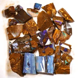 Winton Rubbed Rough Boulder Opal Parcel 437g Group Shot