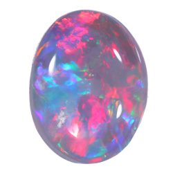 black opal 1.78ct fuchsia pink multicolor oval cabochon opal galaxy