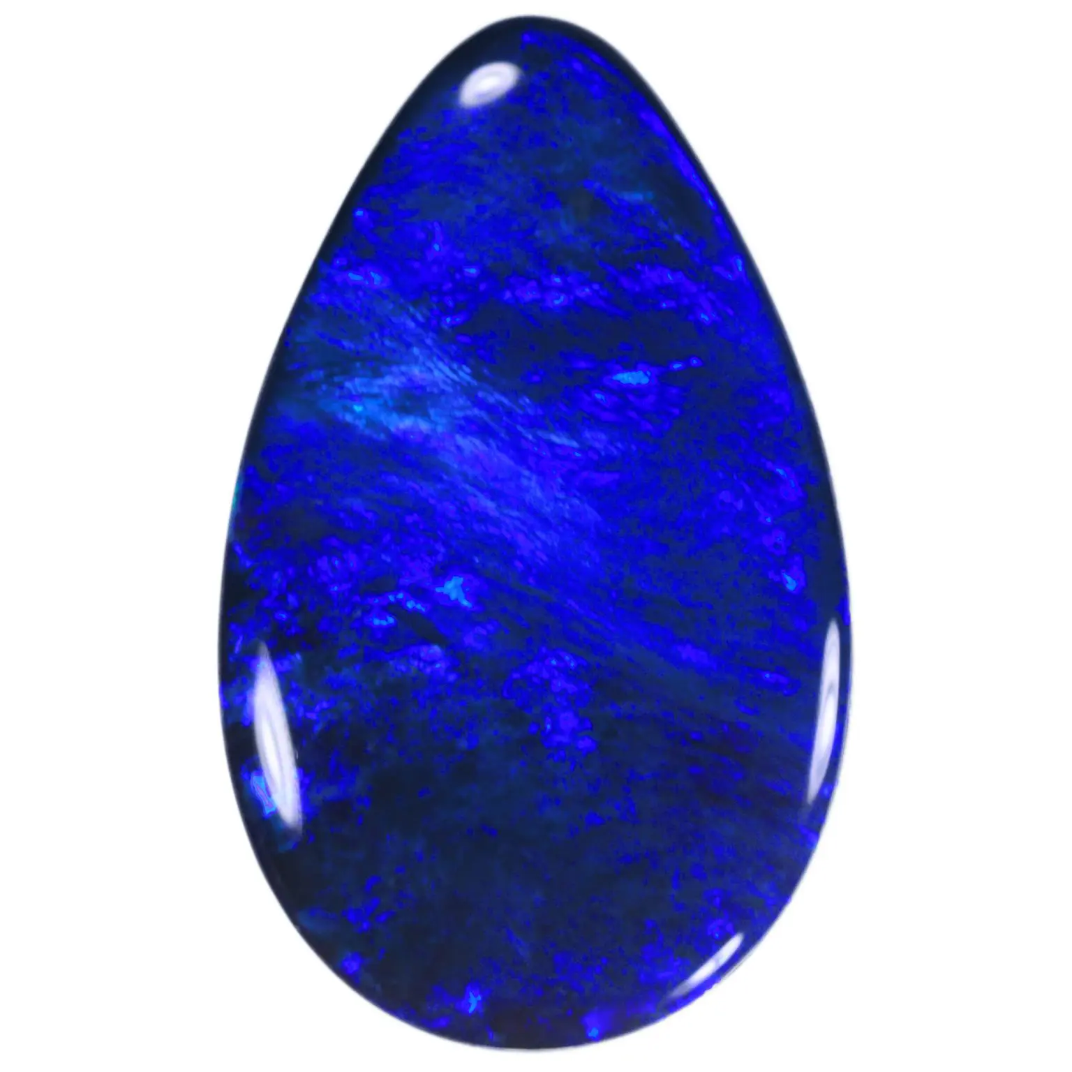 Natural Australian black opal from Lightning Ridge showing vivid play of colour - Opal Galaxy