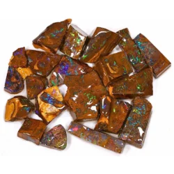470ct rainbow boulder opal matrix rubs rough parcel 20pc RP235 - Group Shot