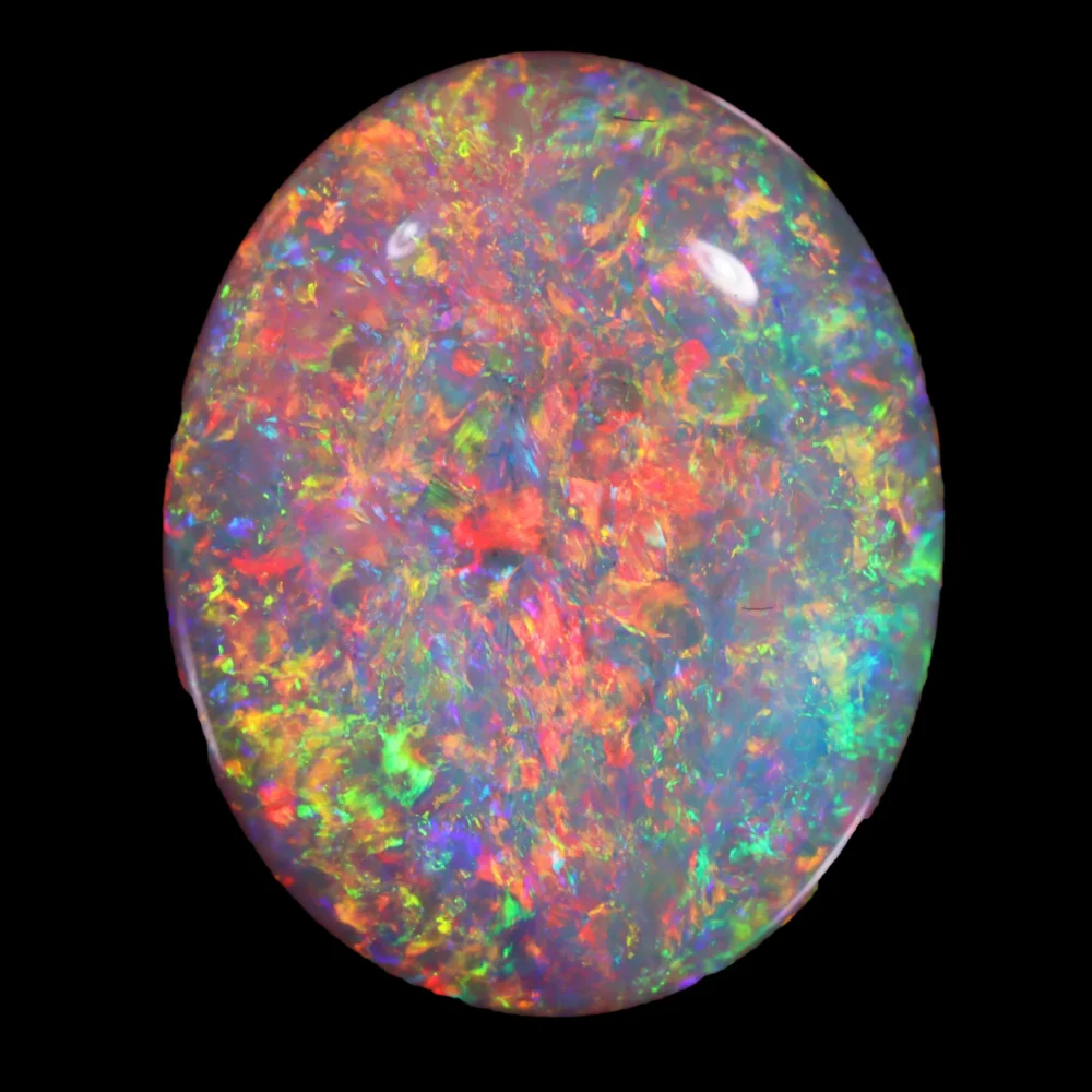 dark opal oval cabochon 1 78ct opal galaxy