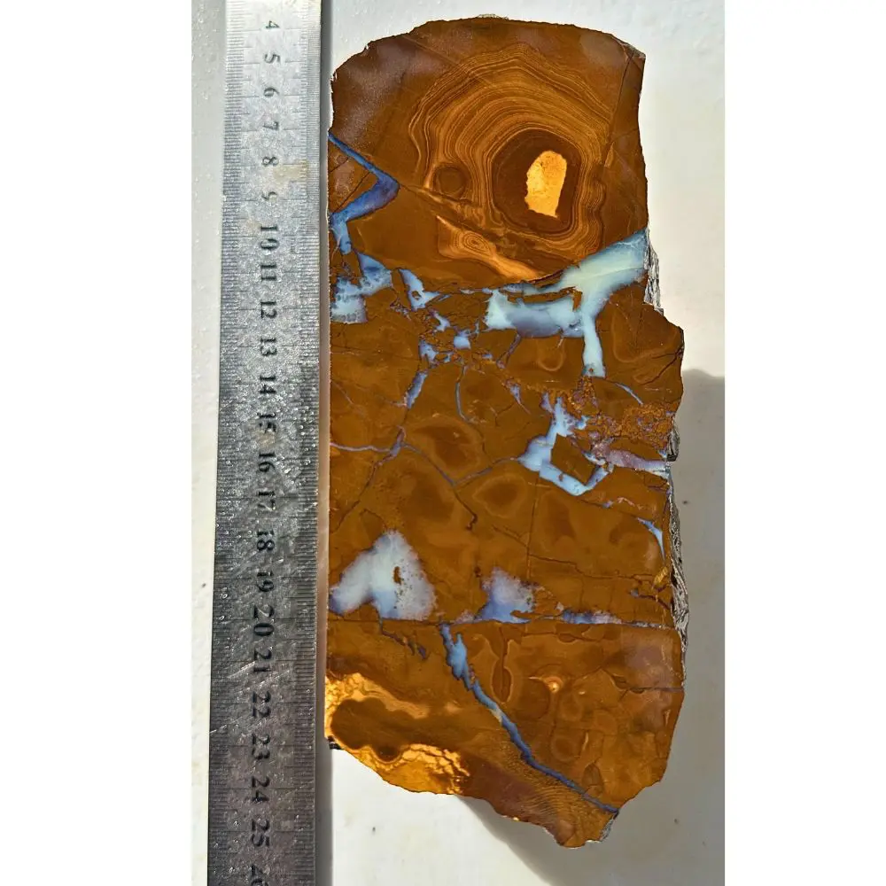 1.3kg boulder opal specimen rough blue RP249 - With Ruler
