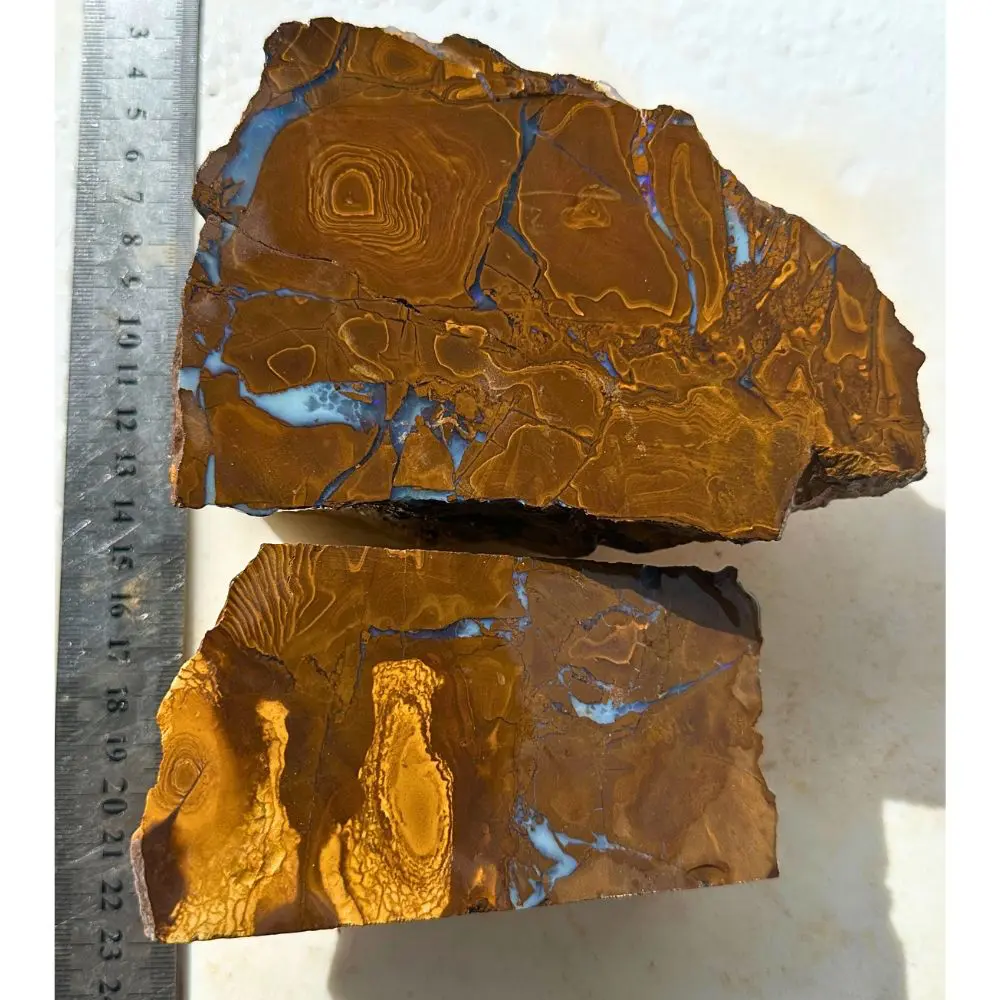 1.65kg boulder opal specimens rough 2pc RP251