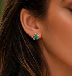 14k-gold-australian-opal-doublet-earrings-on-ear-8-59ct-opal-galaxy