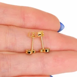 14k gold opal diamond earrings side view opal galaxy