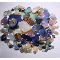 541ct lightning ridge opal rubs parcel 92pc RP247 - Group Shot