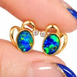 australian-opal-earrings-14k-gold-8.33-ct-opal-galaxy