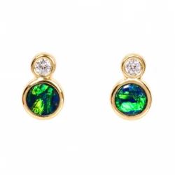 opal and diamond earrings on ear studs opal galaxy