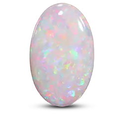 White opal collection showing natural Australian white opals with soft multicolor fire