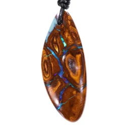 Boulder Opal Pendant Blue Green Vein 137 ct-NN628a - Front Shot