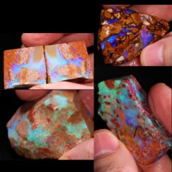 Close up detail of crystal boulder opal rubs from Winton RP252