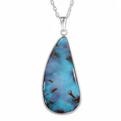 39-4ct-green-blue-boulder-opal-pendant-white-background-nn648 - Front Shot
