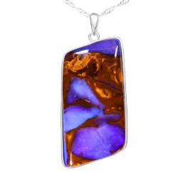 Silver Boulder Opal Pendant 90.5 ct-nn656-front shot