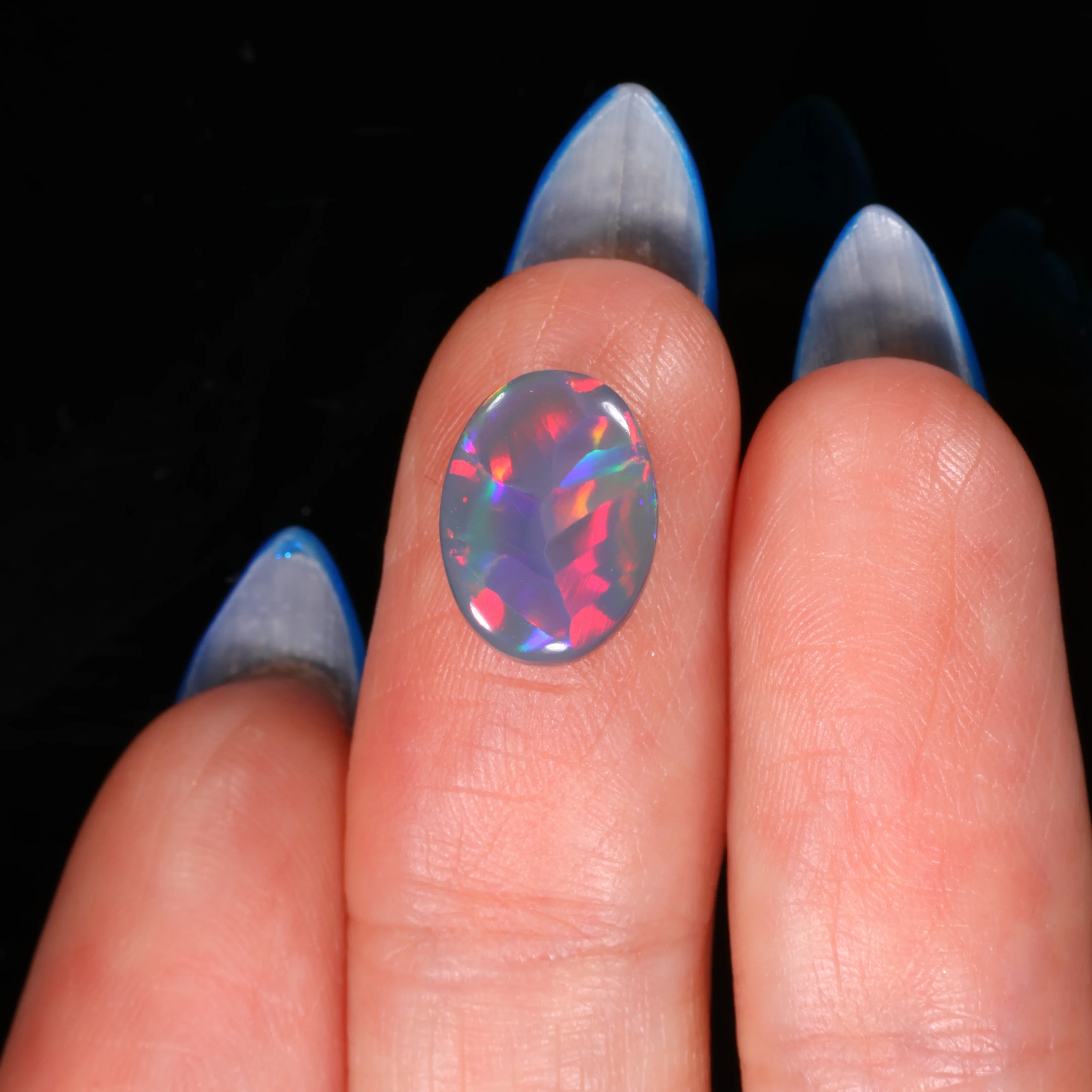 solid australian dark opal cabochon oval 2 25ct opal galaxy