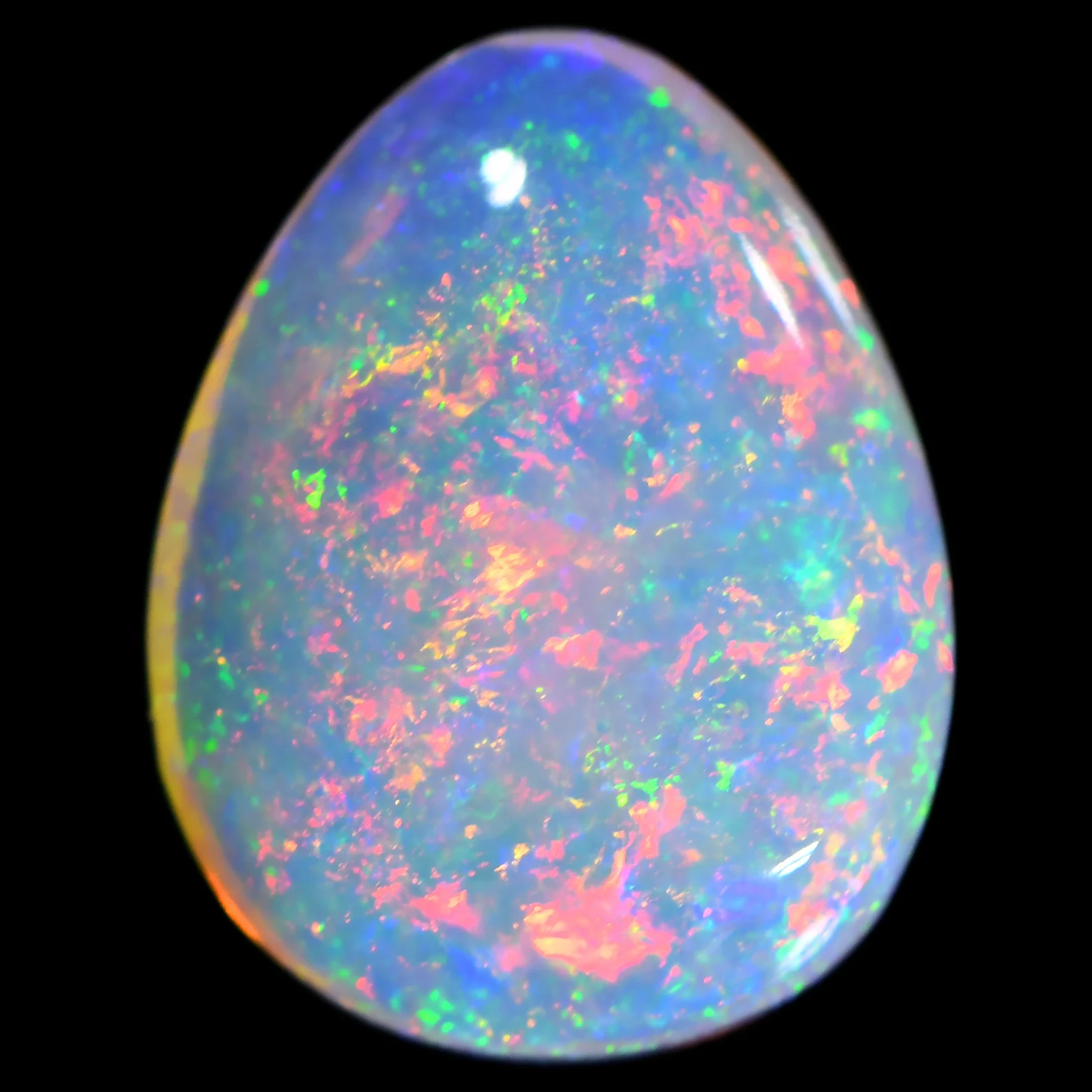 1.05 ct Natural Australian Transparent Crystal Opal Polished Stone