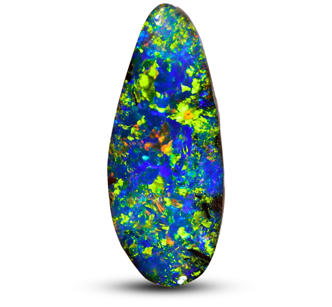 Boulder opal collection showcasing natural Australian boulder opals with vibrant color play