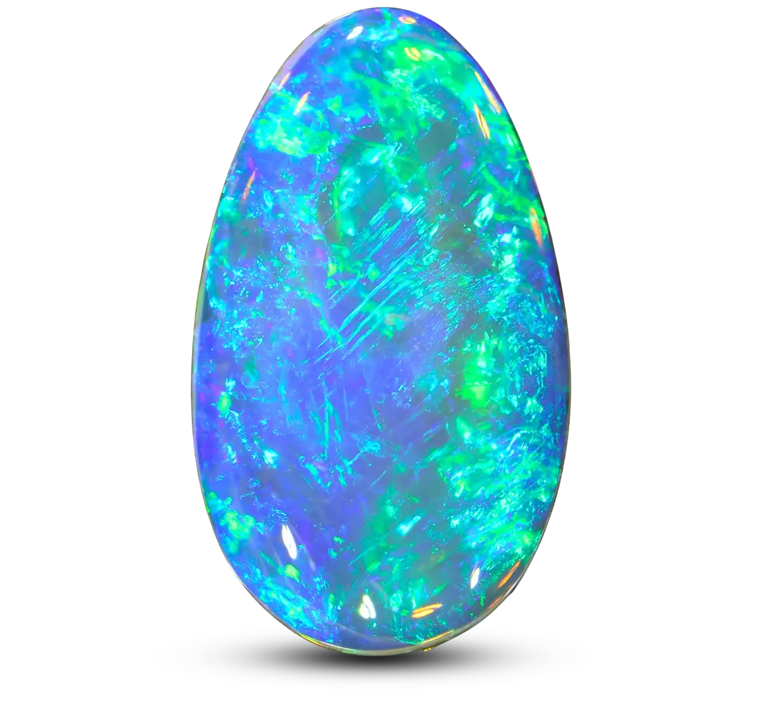 Crystal opal collection featuring transparent Australian crystal opals with bright fire