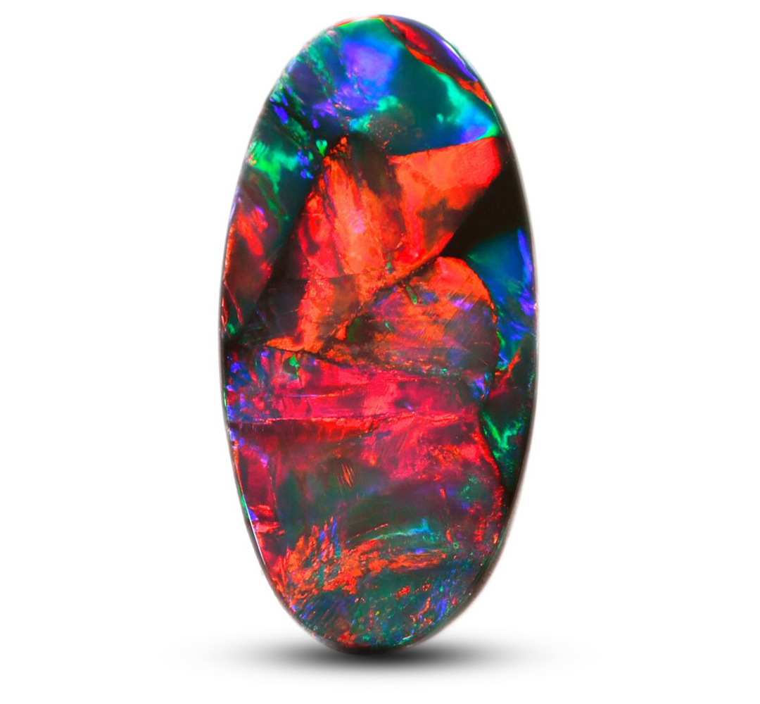 Oval opal collection featuring natural Australian opals cut in classic oval shapes