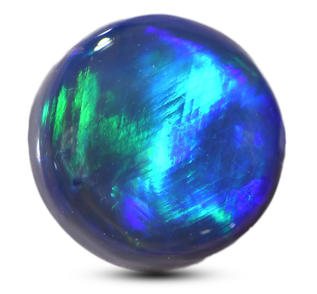Round opal collection featuring natural Australian opals cut in round cabochon shapes
